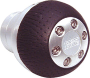 Pookknop aluminium/zwart rond