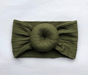 Haarband Legergroen donut meisjes haaraccessoires haarstrik haarknip kraamkado