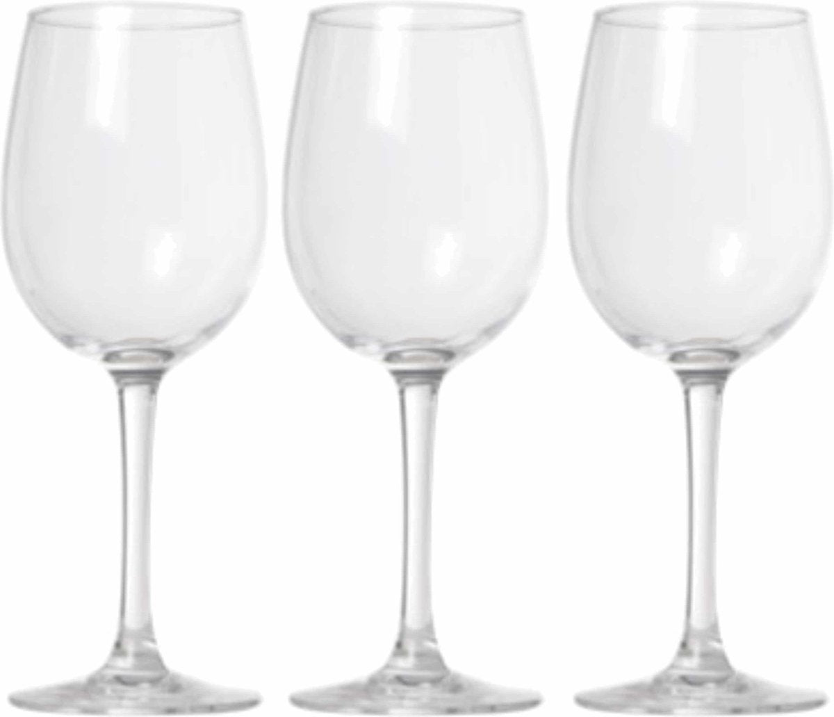 12x Stuks wijnglazen transparant 360 ml - Wijnglas voor rode of witte wijn op voet