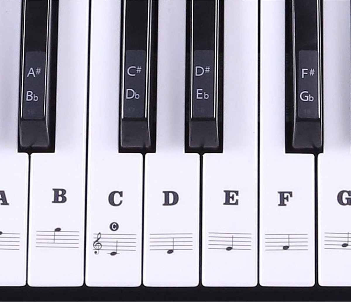 Piano/Keyboard Stickers - Stickers Voor Piano en Keyboard - Gekleurde Noten voor Beginners - Stickers voor Keyboardtoetsen