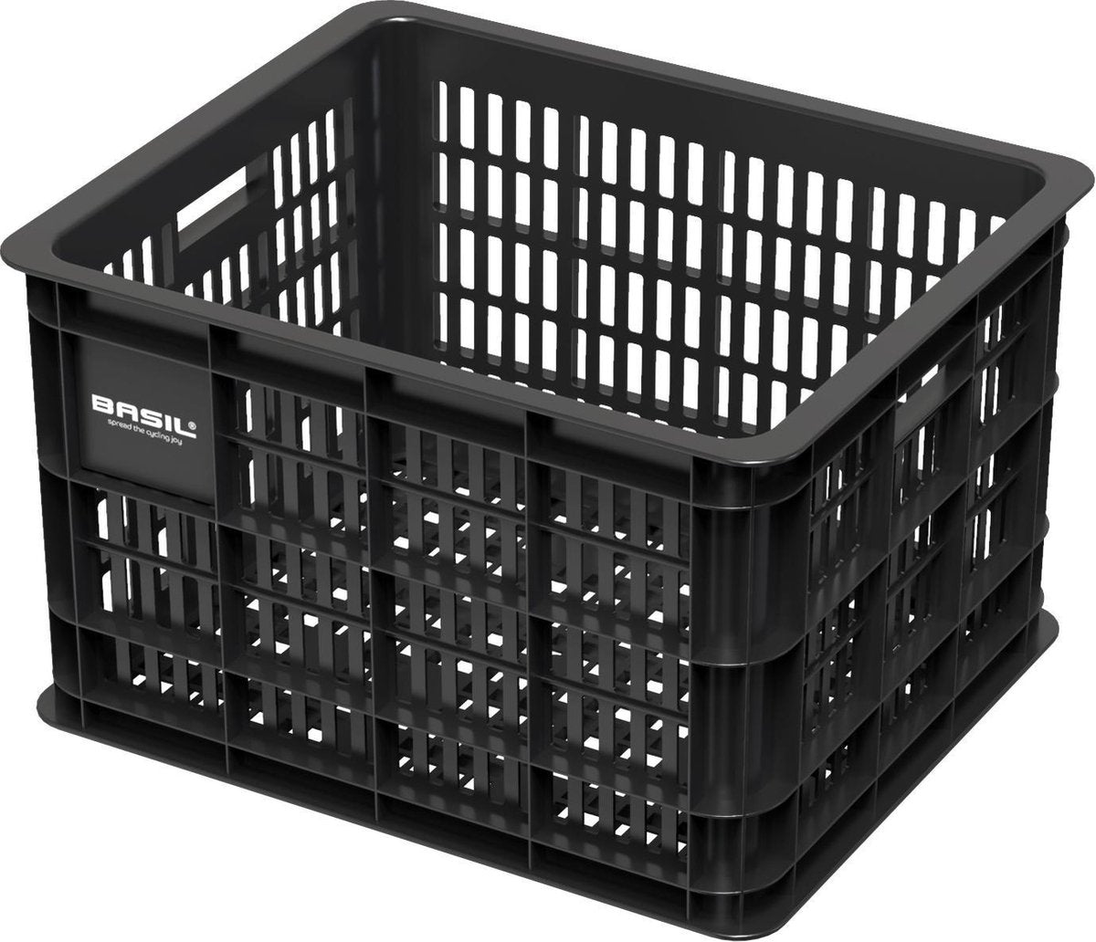 Basil Crate Fietskrat M - Medium - Zwart - 33 Liter