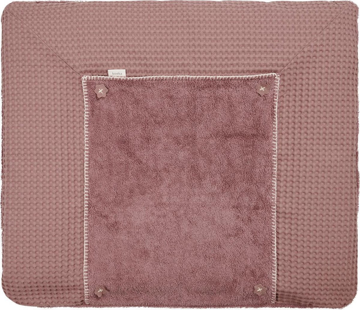 Aankleedkussenhoes wafel Bonn - 90x78cm - plum