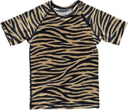 Beach & Bandits - UV Zwemshirt voor kinderen - Tiger Shark - Bruin - maat 104-110cm