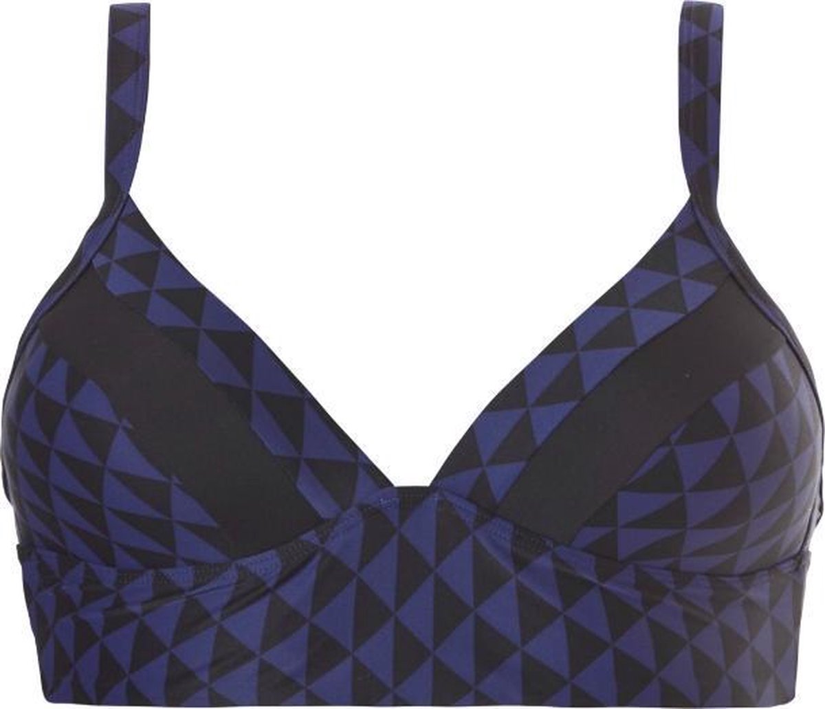 bikini top Twotone diamonds navy