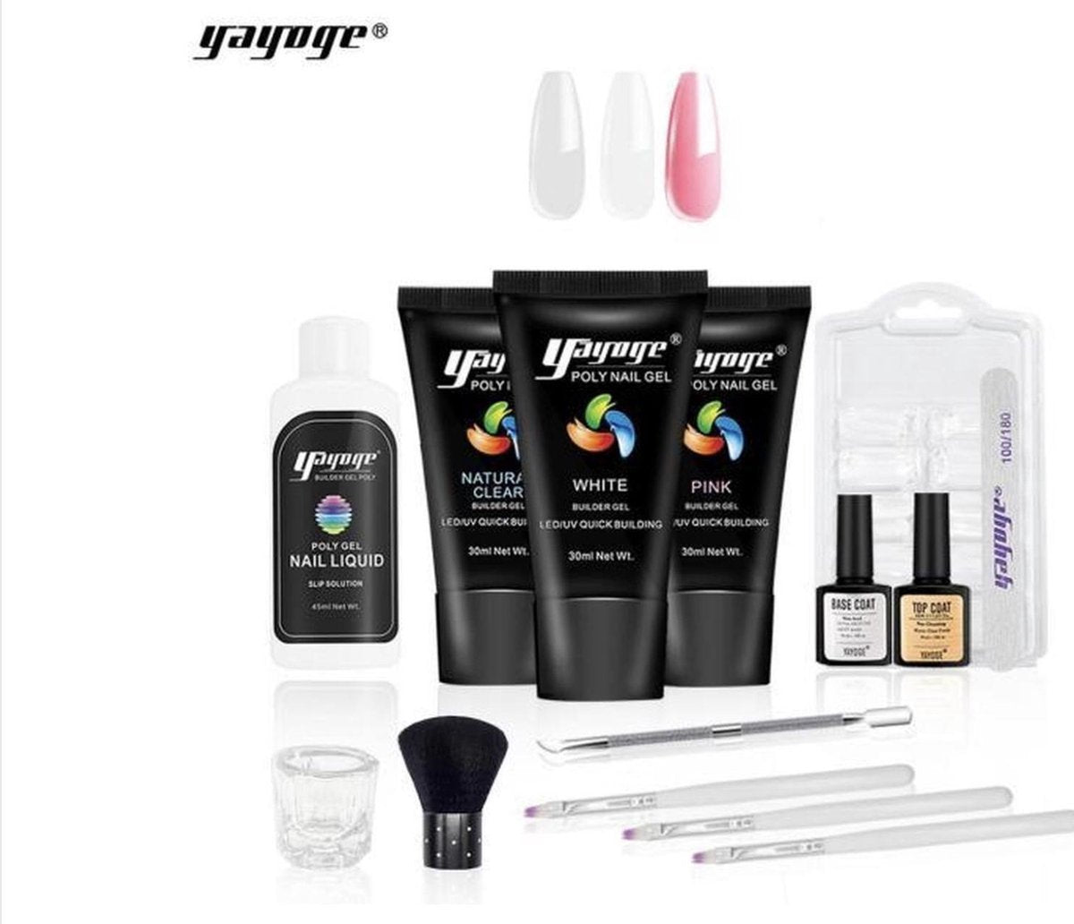 Polygel - Gelnagels Starterspakket - Polygel Starterspakket - Gellak starterspakket - Gel Nagellak - Kunstnagels - UV Lamp