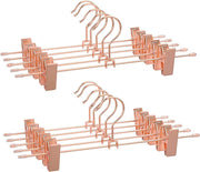 Nancy's Kledinghanger Set van 10 - Antislip clips - Rose Goud Metalen Kledinghangers