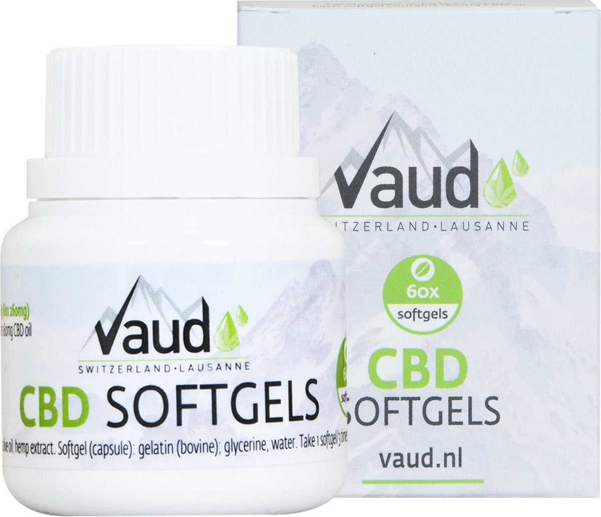 Vaud | CBD Softgels 10% | 60 stuks | CBD capsules | Zwitserse kwaliteit
