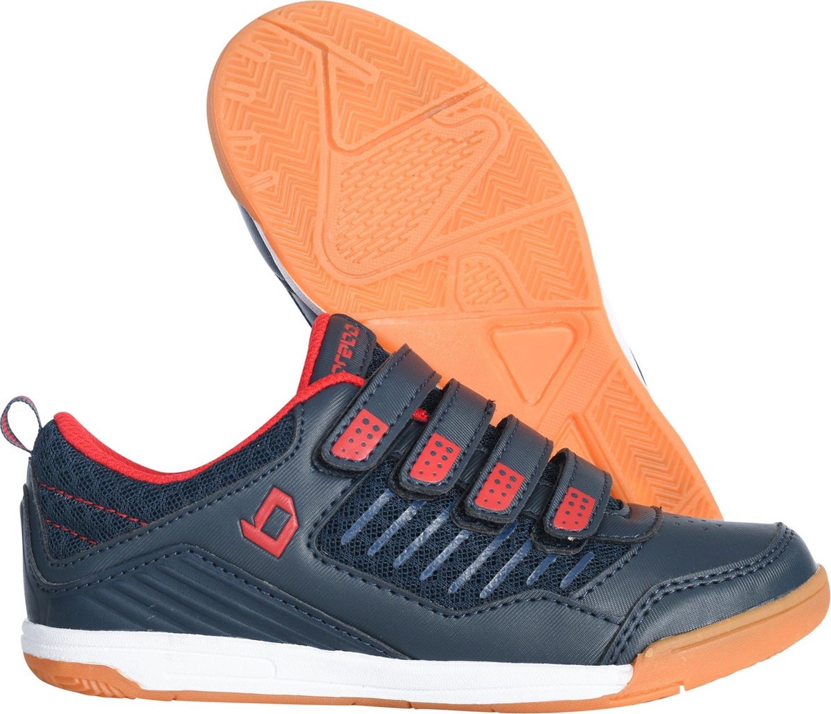 Brabo Velcro Indoor Unisex Hockeyschoenen - Navy/Red - Maat 38