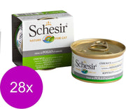 Schesir Kat Blik Gekookte Kip - Kattenvoer - 28 x Kipfilet Gekookt 85 g