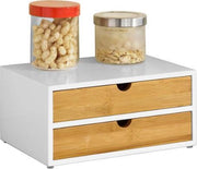 Simpletrade Capsulehouder - Opbergbox - 2 lades - Rubberen voetjes - Bamboe - 30x14x20 cm
