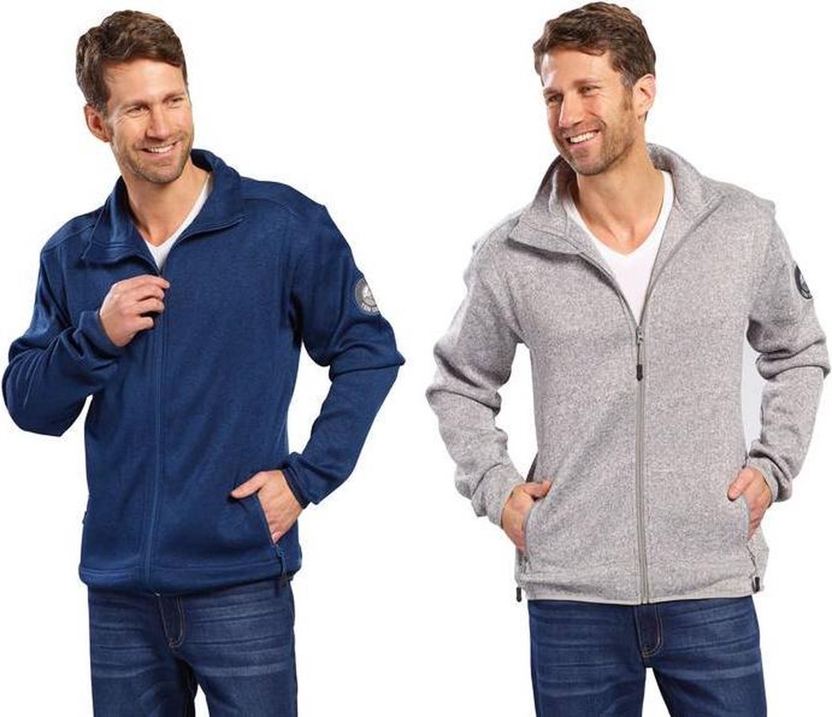 Cardigan heren Spring grijs gemeleerd maat XXL