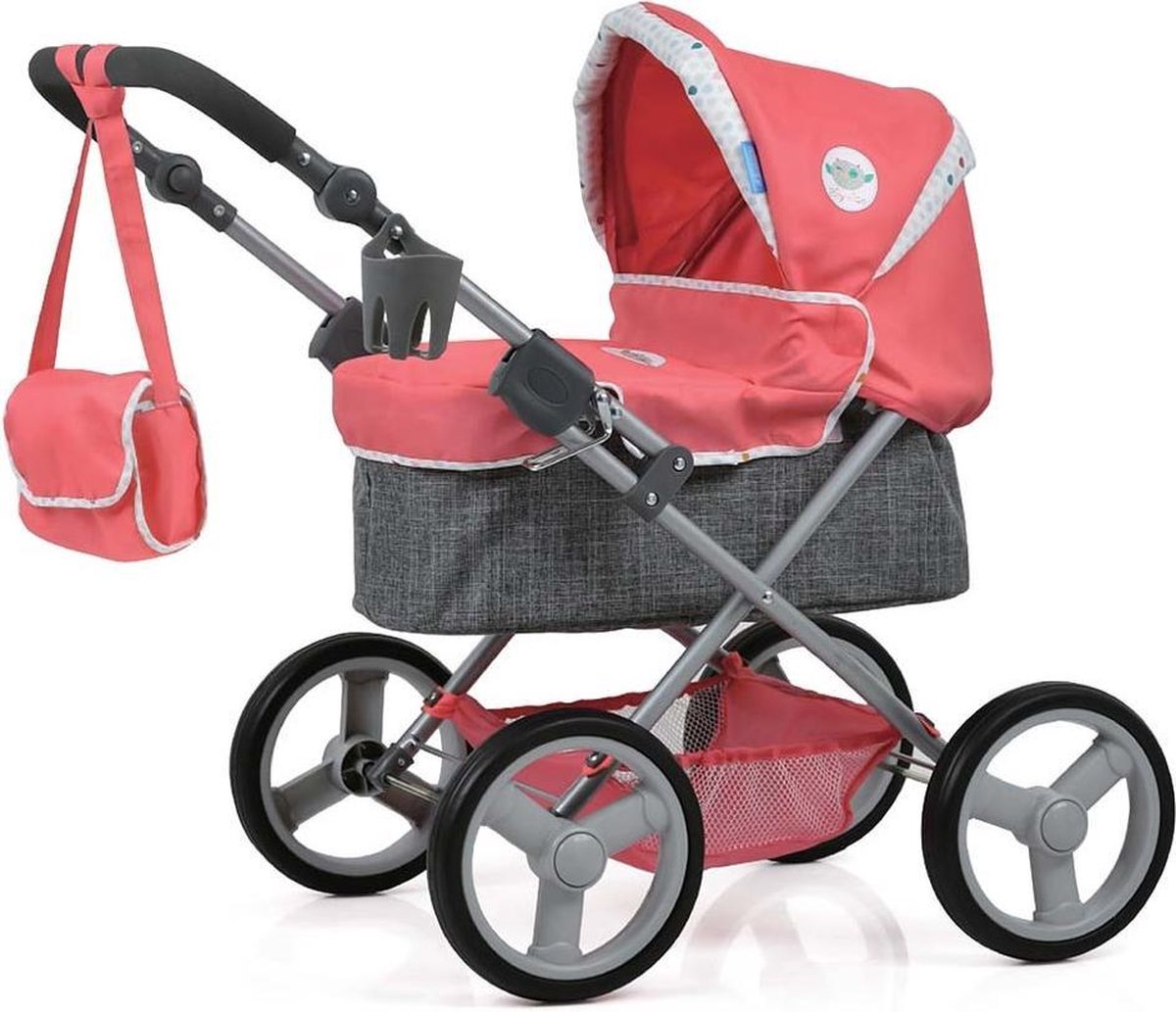 Play N Go Poppenwagen Roze/Grijs