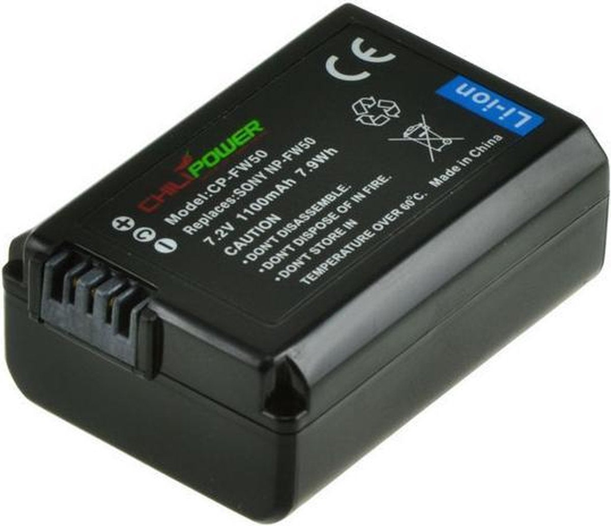 ChiliPower camera accu Sony NP-FW50