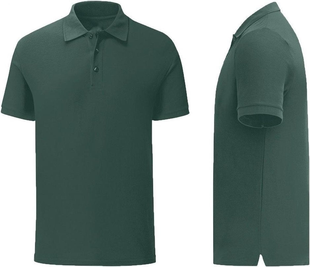 Senvi - Fit Polo - Getailleerd - Maat XXL - Kleur Donker Groen - (Zacht aanvoelend)