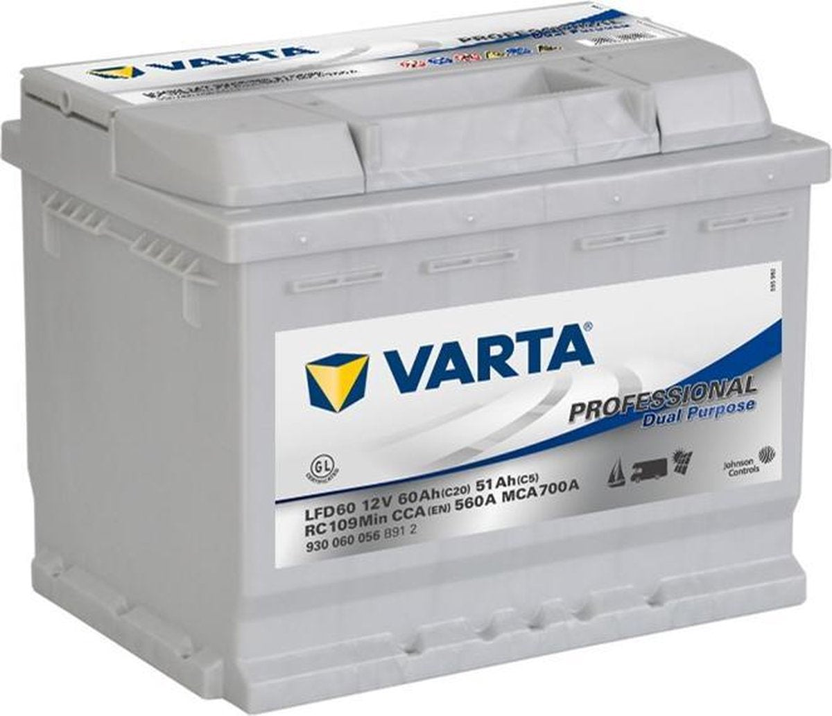Varta LFD60 Professional Dual Purpose 12V 60Ah 560A 930060056 4016987141106