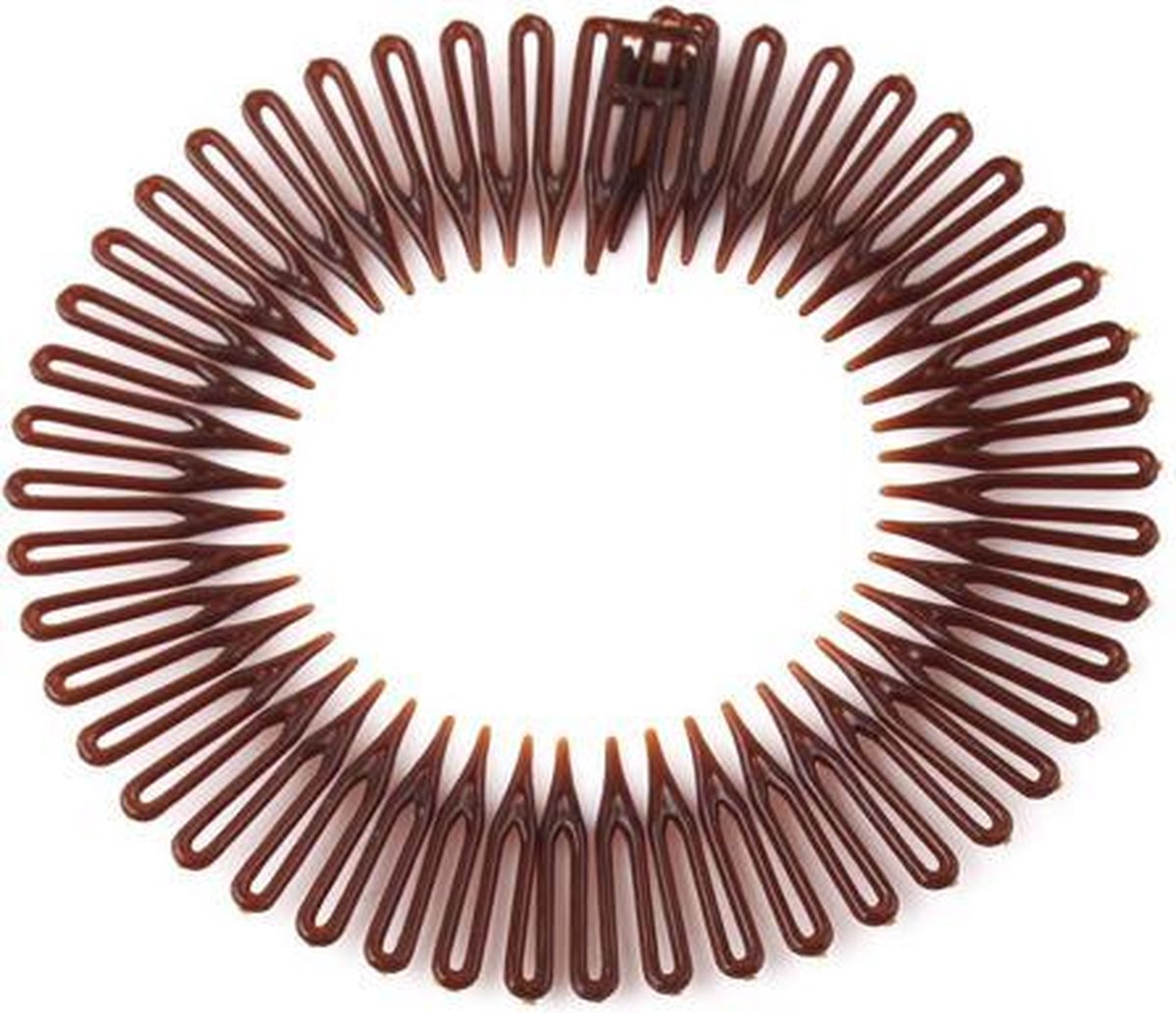 Zigzag diadeem - zig zag - flexibele haarband - bruin - haaraccessoire - kamdiadeem - kam