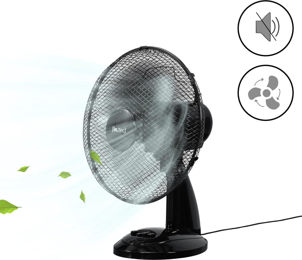 Tafelventilator 3 snelheden 35W kantelbaar 44x34x25 cm zwart