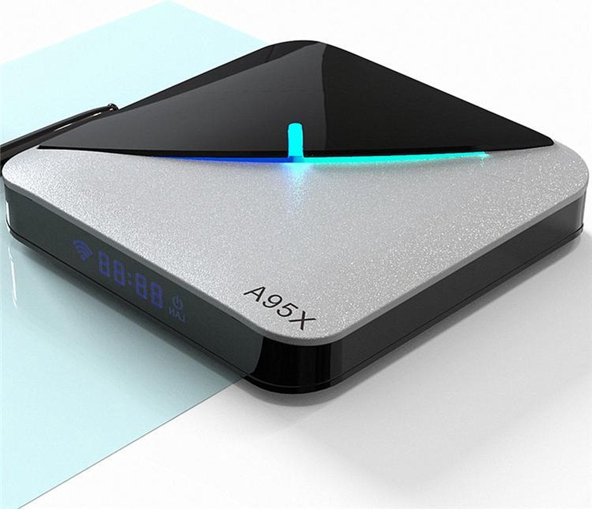Xcruiser A95X F3 Android 9.0 A95X F3 Air 8K RGB Light TV Box Amlogic S905X3 2GB 16GB Dual Wifi 4K | Ingebouwde Chromecast