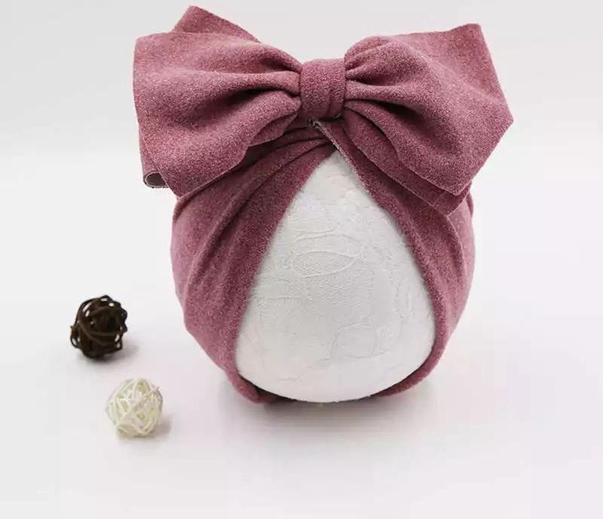 Haarband Meisjes| Baby haar accessoires | Meisjes haar accessoires | Baby haarband met strik | oud roze | 6-24 maanden