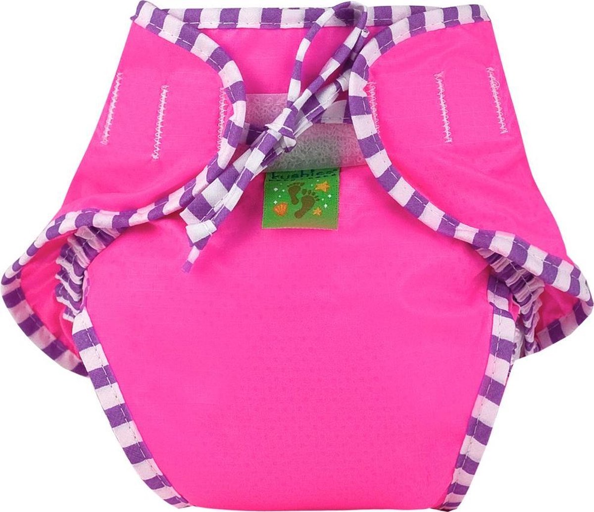 Kushies - Hydrofiele luier -  wasbare zwemluier - zwembroekje - maat 3+ - 6/11 kg - Roze
