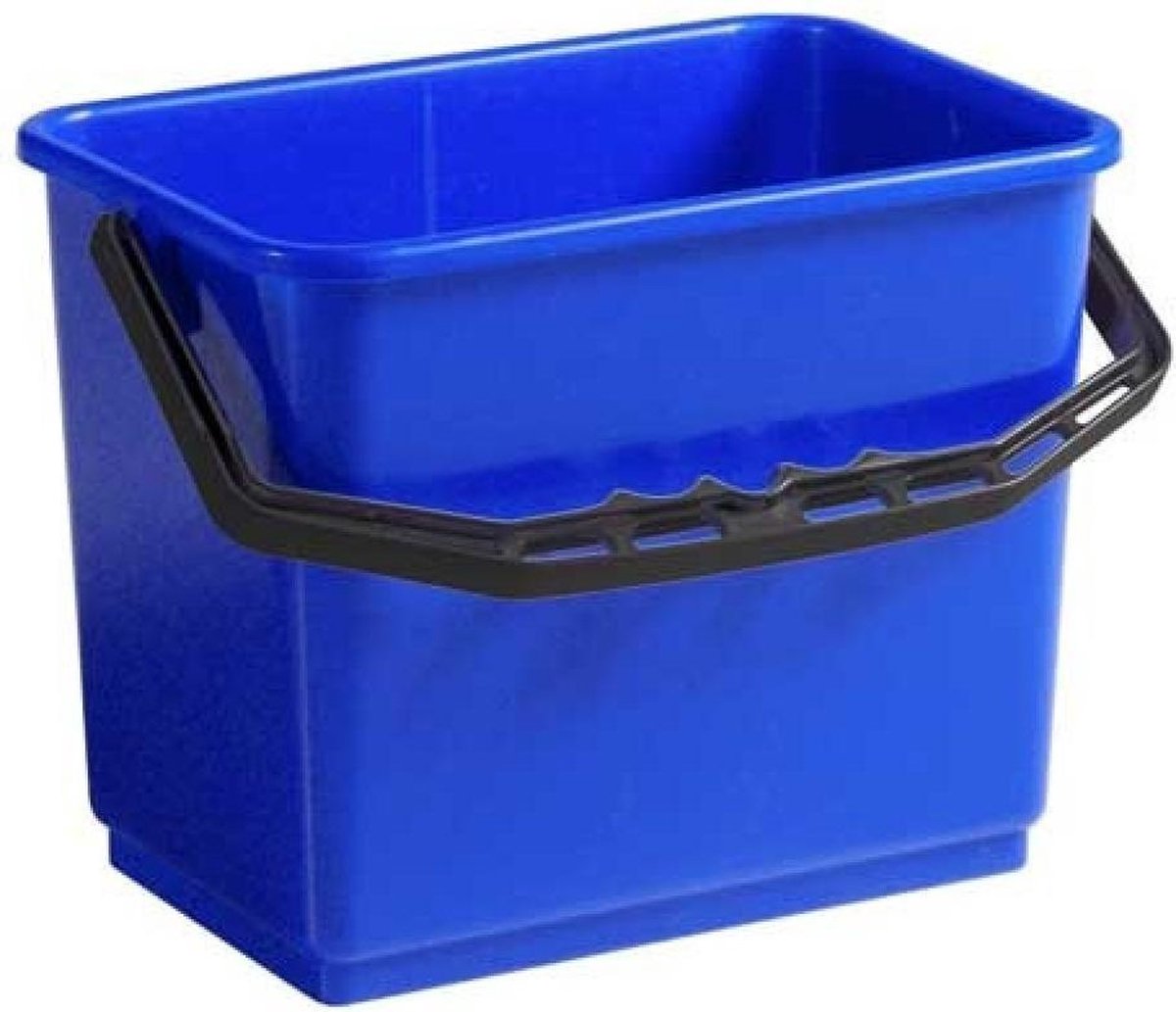 Kunststof emmer 6 liter blauw