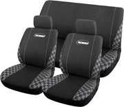 Autostoelhoes set universeel "Speed" compleet zwart/ grijs. GRATIS VERZENDING!