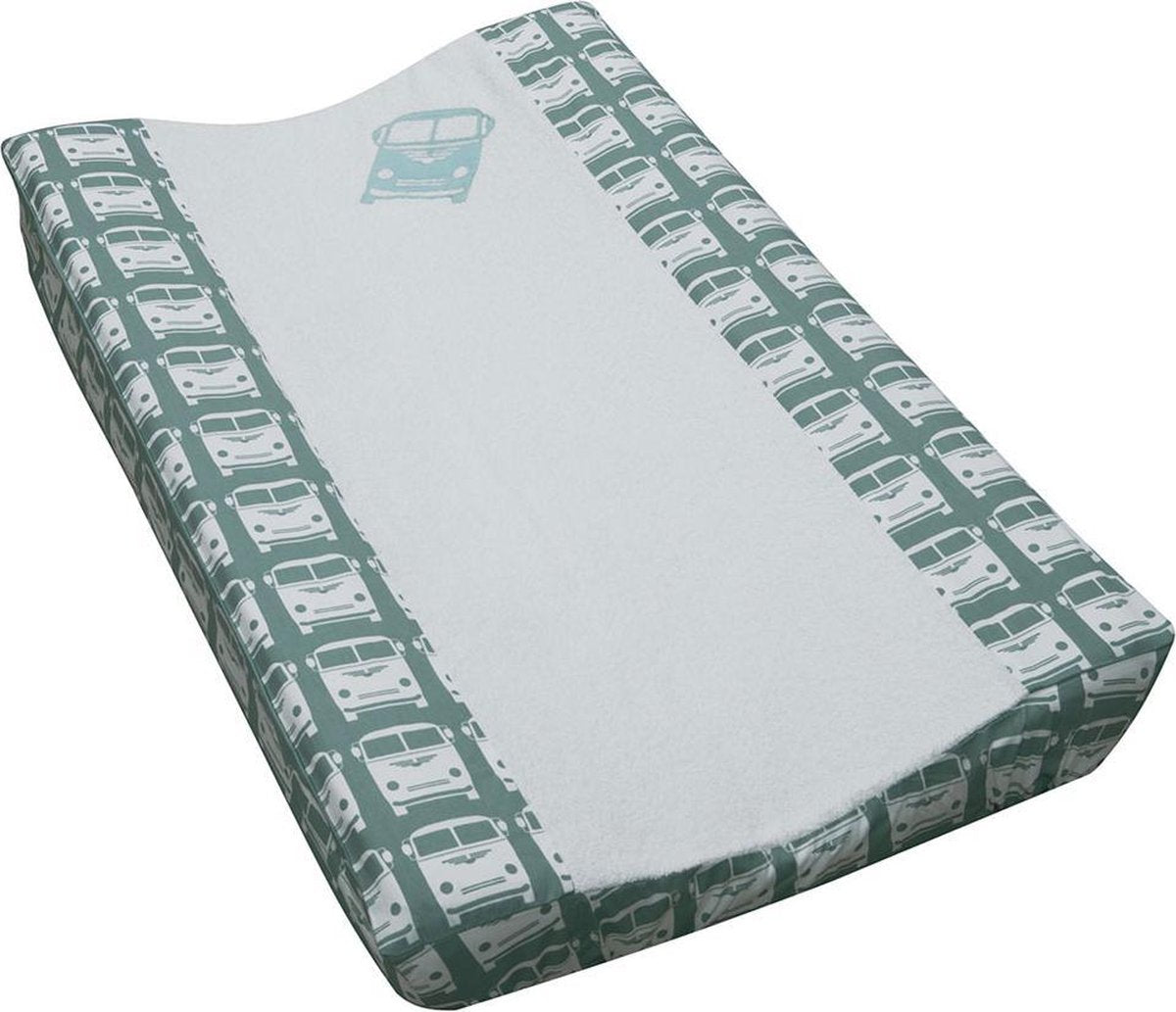 Taftan - Aankleedkussenhoes - Bestelbusje - 72 x 44 cm - grijs groen