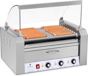 Royal Catering Hotdog Grill - 9 rollen - Warmhoudlade - Roestvast staal