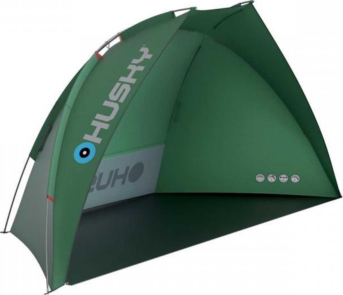Husky Strandtent Blum 2 | 170 X 100 X 105 cm | Polyester | Groen