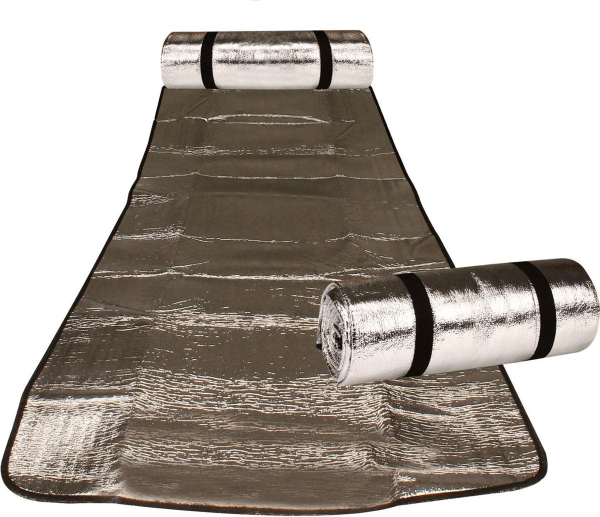 Abbey Strandmat Reflecterend - Aluminium/Zwart