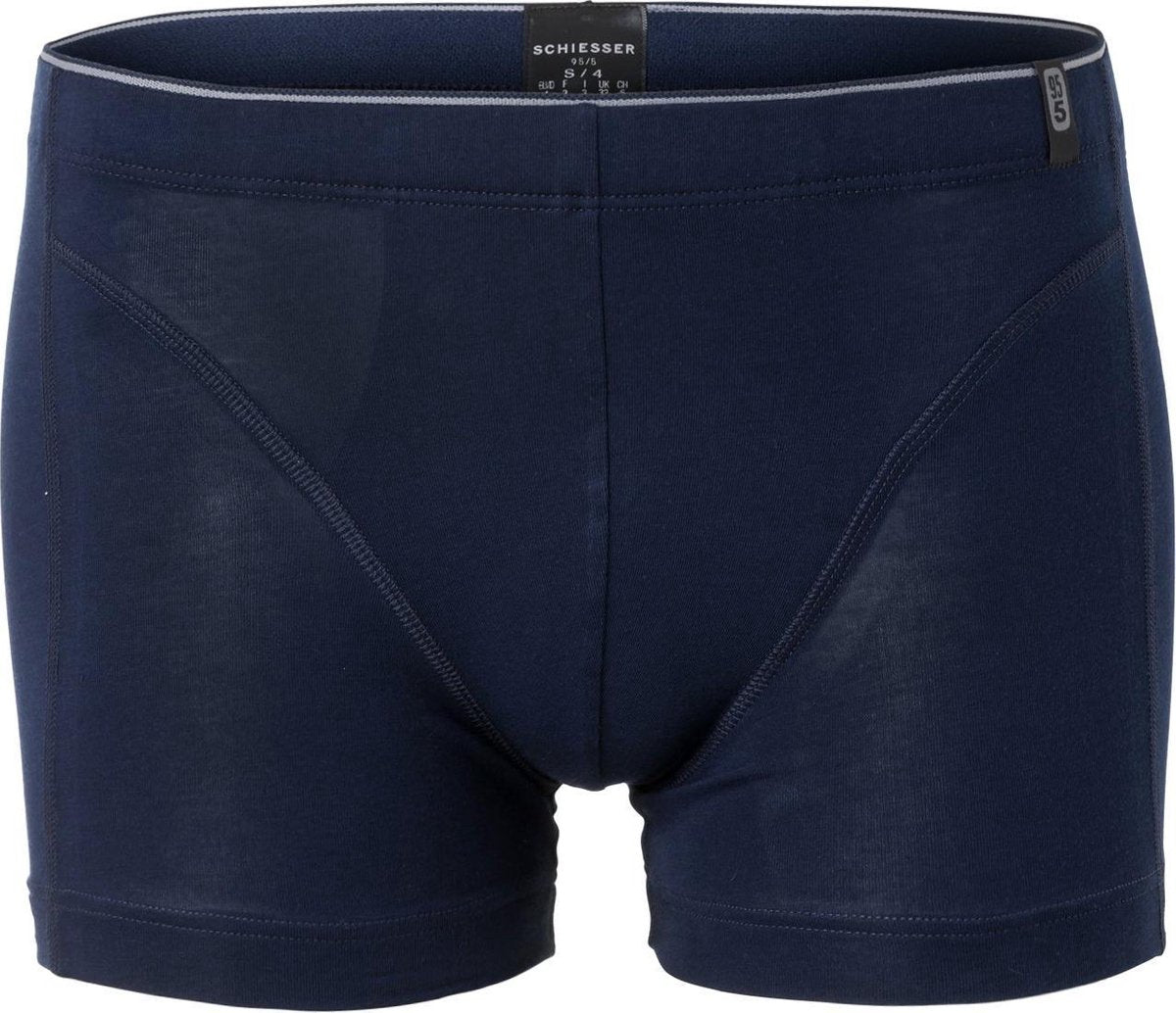SCHIESSER 95/5 heren boxershort (1-pack) - soft band - blauw -  Maat: S