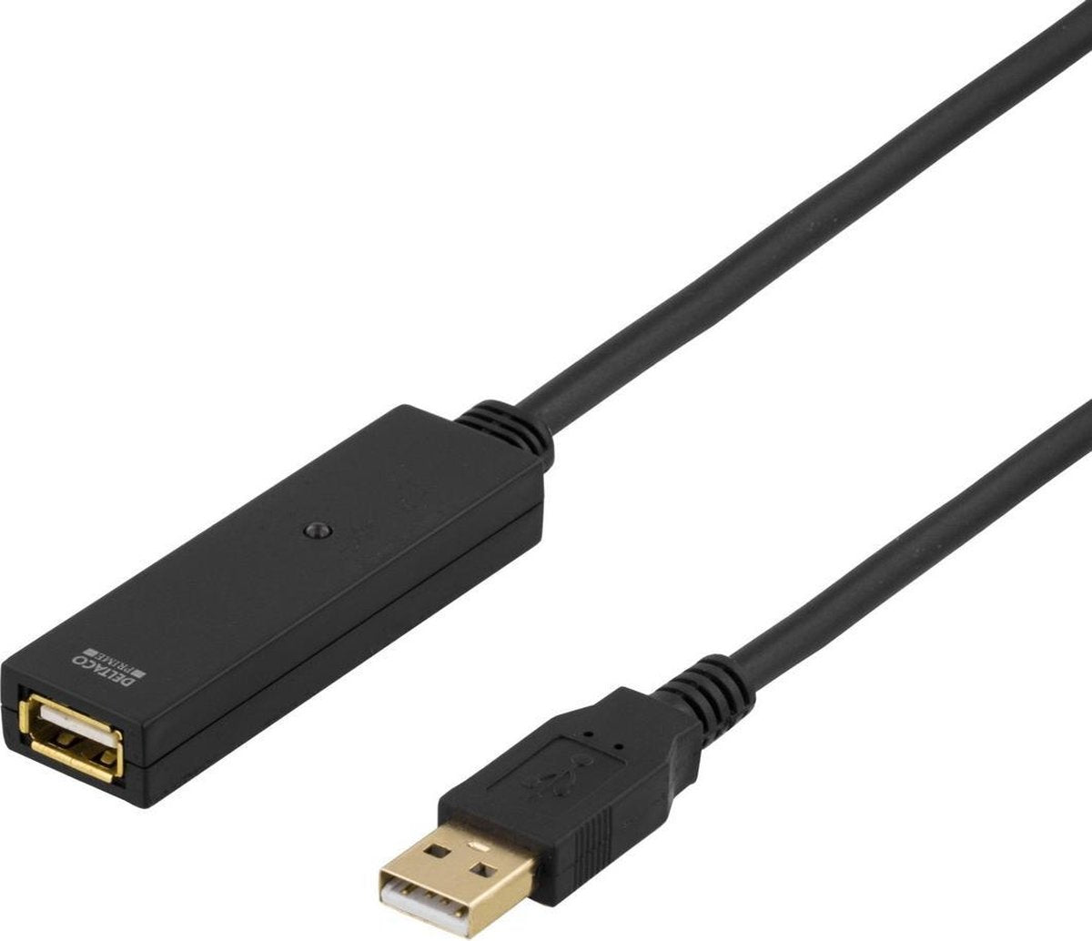 DELTACO USB2-EX7M Hi-Speed active USB 2.0 verlengkabel - 7 meter