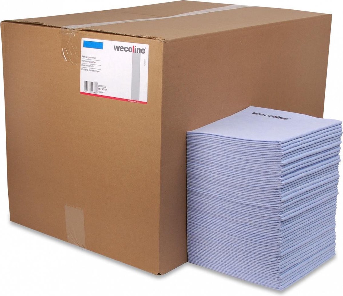 Reinigingsdoek 135gr/m2 non-woven blauw 400/ds – 2035030