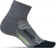 Feetures - Elite Light Cushion Quarter -Hardloopsokken - Sportsokken - Grijs/Zwart - S - 34-37