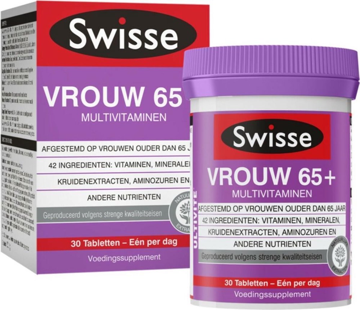6x Swisse Multivitaminen Vrouw 65+ 30 tabletten