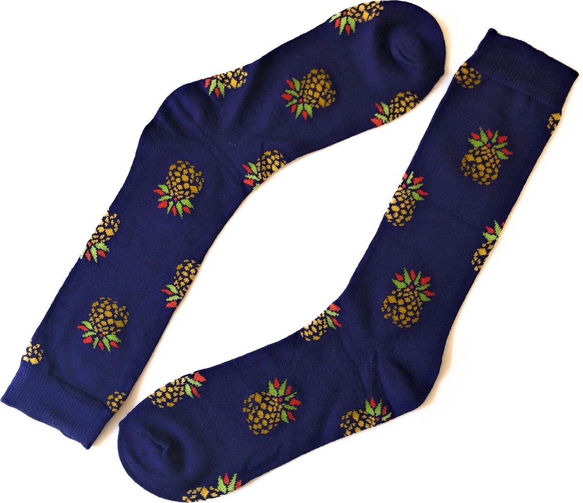 Hipperboo® - Fruity Ones - Bamboe Sokken - 3 paar - Maat 41-46 - Donkerblauw - Duurzaam