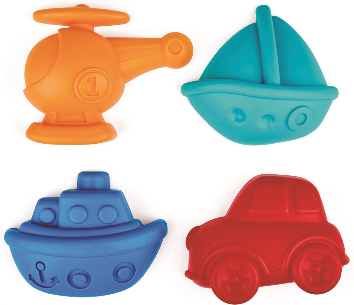 Hape Zandvormpjes Vervoersmiddelen 11 Cm 4 Stuks