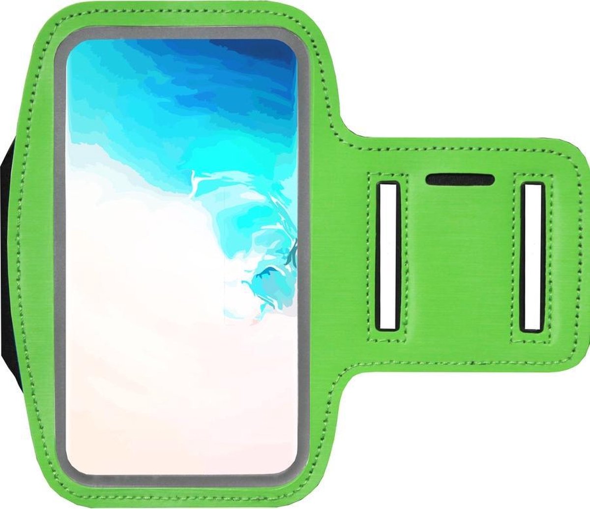 ADEL Sportarmband 5.5 Inch Microfiber Hoesje voor Nokia 7.2 - Groen