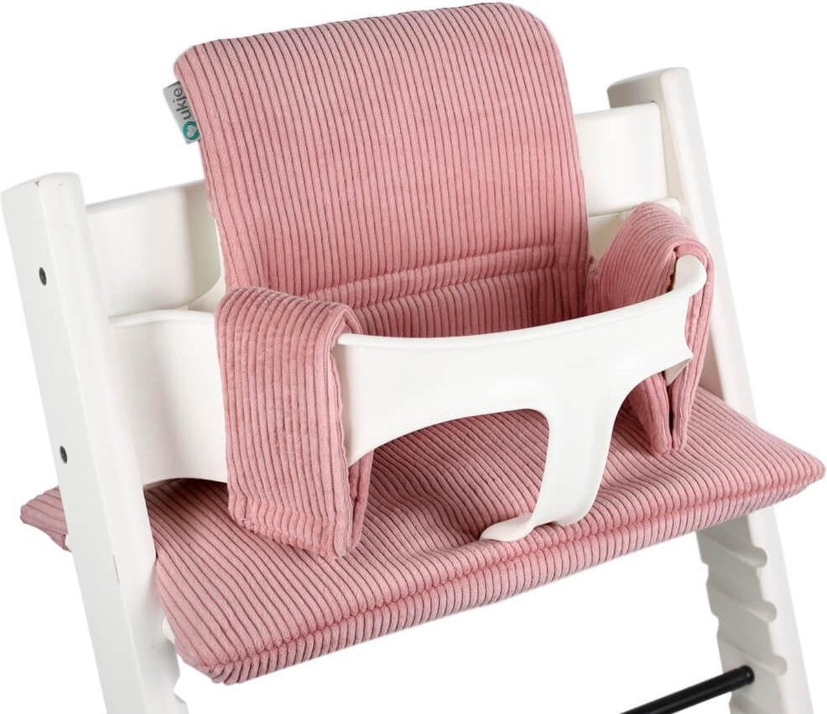 Ukje Kussenset voor Stokke Tripp Trapp - Ribstof - Roze