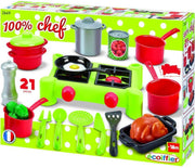Ecoiffier 100% CHEF speelgoed kookset