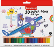 Bruynzeel Kids 20 super viltstiften met speciale witte stift
