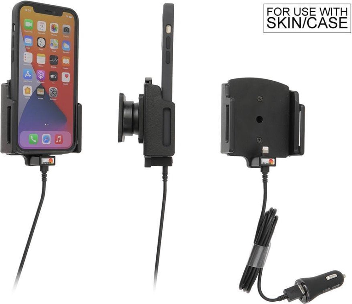 Brodit h/l verstelb(75-89/6-10mm) iPhone 12/Pro/Max USB sig.