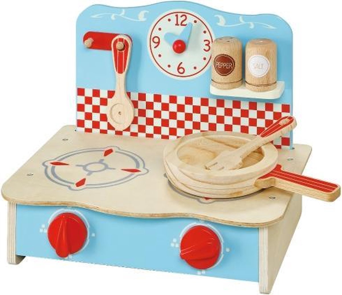 Imaginarium Portable Keuken - Draagbaar Houten Keukentje - Inclusief Accessoires