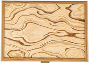 Walnoot houten kist met naturel houten Italian Olive deksel