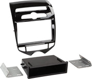 2-DIN Paneel Hyundai iX 20 met pocket en automatic climate control 2010-2017 Kleur: piano Zwart