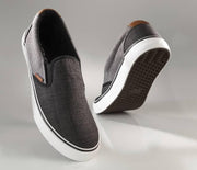 Canvas herenschoenen zwart/grijs maat 44