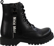 Braqeez Belle Boot Meisjes Laarzen - Maat 28 - Zwart - Laarzen - - Leer - Ritssluiting - Kinderlaarsjes