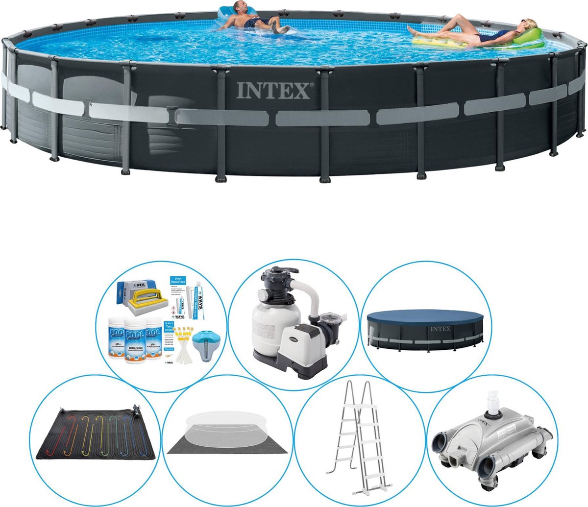 Intex Ultra XTR Frame Rond Zwembad - 732 x 132 cm - Voordeelpakket