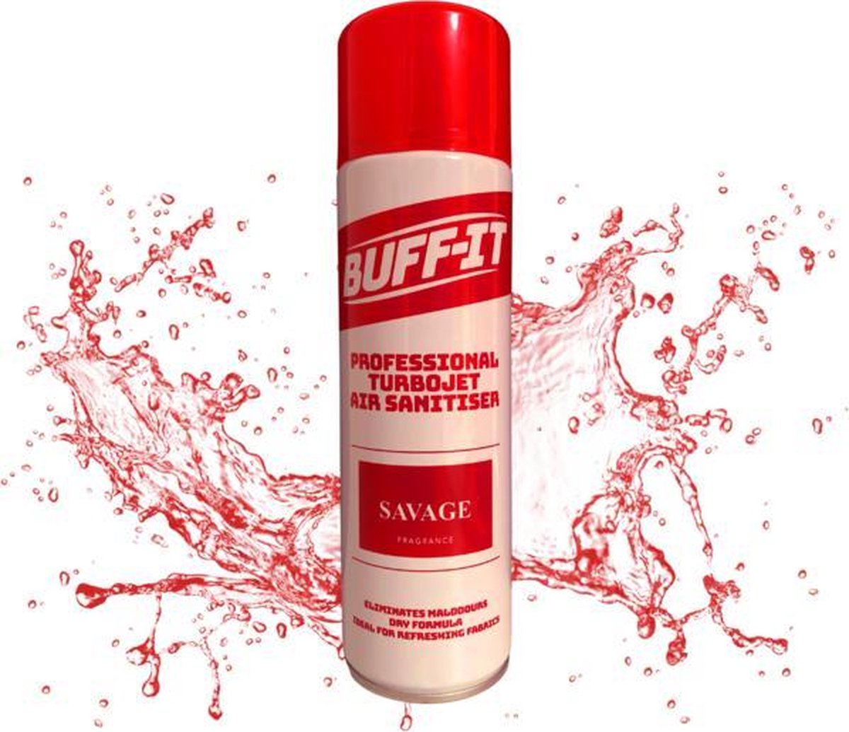 BUFF-IT - Professional Turbojet Air Sanitiser Savage - Frisse geur - Luchtverfrisser - Zetels en tapijten - 500ml