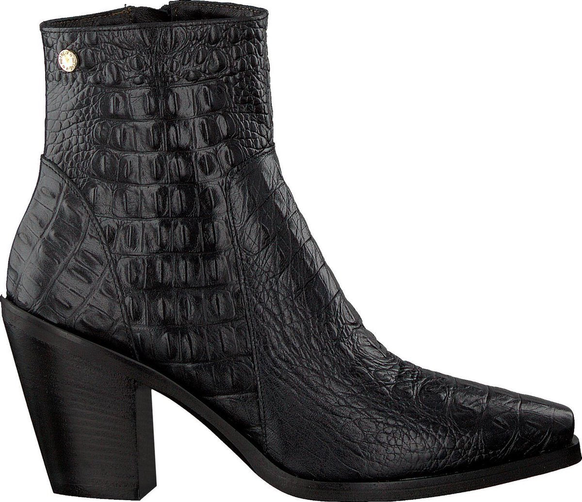 Notre-V 30128 Enkellaarsjes - Enkelboots - Dames - Zwart - Maat 38